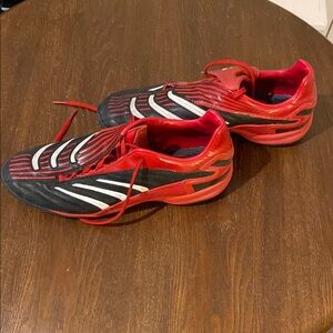 Adidas Predator indoor Red and Black Athletic Football shoes 🥅 ⚽️